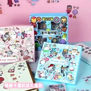 Sticker MIXUE Viral Waterproof Sticker Botol Minum Tumblr Viral Lucu Isi 100 lembar Per Box