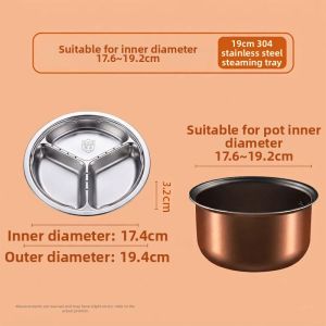 BAICHANG | Stainless Steel 3-Segments Steaming Basket