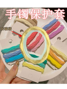 Anti-Abrasion Hair Band Gold Bracelet Protective Cover Bump Proof Sets Handy Gadget Jade Decorative Head Rubber Band Jewelry Jade New Arrival