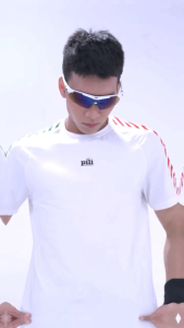 Áo Thun T-shirt Nam PILI PKP001TSMW24WH In Sọc Vai Màu Trắng