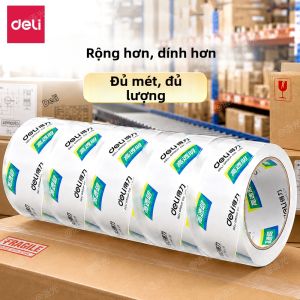 deli | Băng Dính Rộng Không Dư Chất Cường Lực Trong Suốt