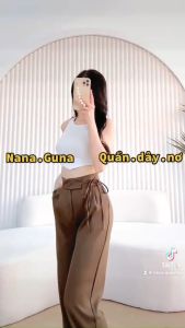 [Duy nhất 20H 10.11 - 13.11 Mua 2 giảm 10%] Quần ống rộng thắt dây nơ vải Ruby cao cấp dài 100cm siêu hot-M015