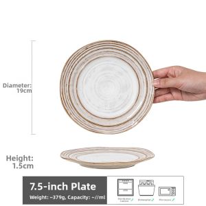 Vintage Ribbed Creative Ceramic Plate