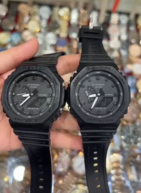 Casio G-Shock GA-2100 Full Black Stainless Steel Strap Digital