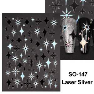 [Hot] Sticker lazer nail 3D bling bling / sao … phản sáng tốt