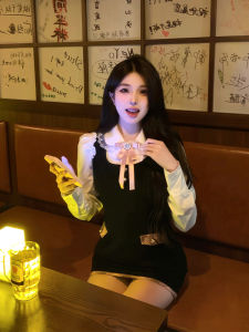 Áo Sơ Mi Cổ Búp Bê Ngọt Ngào Gợi Cảm Mùa Xuân Cho Nữ Áo Vest Ngắn Dài Tay Dài Thường Ngày Bộ Hai Mảnh Váy Ngắn H-Shape