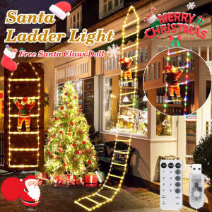 1.5/3Meters Santa Ladder Light with Doll USB Christmas LED Light Window Wall Christmas Decorations