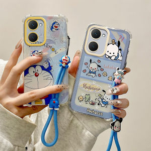 เคสโทรศัพท์ Redmi A5 A3 Redmi 13X เรดมี่เคสภาพน่ารักชิ้นพร้อมสายคล้องตุ๊กตาป้องกันเลนส์ดูดซับแรงกระแทกเคสด้านหลังซิลิโคนนิ่ม