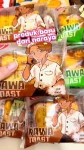Makanan Camilan Snack Naraya Ikawa Toast 60 Gr: Roti Panggang Selai Rasa Cream Cheese, Coklat, Vanilla, Srikaya & Pandan
