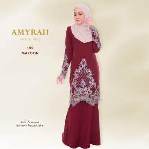 Koleksi Baju Raya Kurung Moden Lace Amyrah Kurung by Ayanna Exclusive