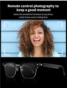 Bluetooth Audio Smart Glasses Interchangeable Frames W Speakers Mics Calls Voice Control Bluetooth Gl