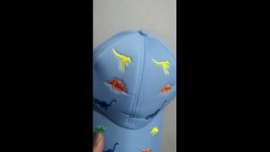 topi dino bordir nama untuk anak laki-laki dan perempuan 2 - 9 tahun motif dinosaurus warna warni