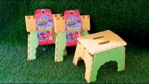 Mainan kursi lipat plastik portable bangku duduk mini anak bayi belajar makan