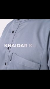 KHOIRUMMAH Koko Kurta Khaidar Set - Baju Pria Dewasa Lengan Panjang - Koko Kurta Polos - Light Grey