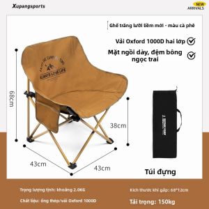 XUPANG | Ghế Dã Ngoại Gấp Đỡ Siêu Nhẹ Dành Cho Cắm Trại Picnic Câu Cá Thư Giãn