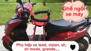 Ghế ngồi xe máy cho bé Ghế xe máy cho bé ngồi trước xe ga xe điện chở bé đi an toàn phù hợp Vision SH Lead Vespa DT