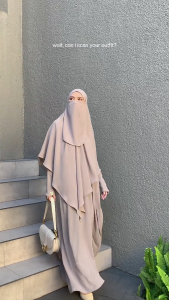 Laeba Abaya Gamis Busui Friendly Umroh Haji Daily Bahan Luxara Royal Anti UV