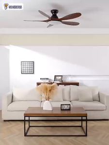 【COD】Kipas Angin Plafon Dengan Lampu 46/56 Inci Ruang Tamu 5 Daun Lampu Kipas Angin Gantung Plafon