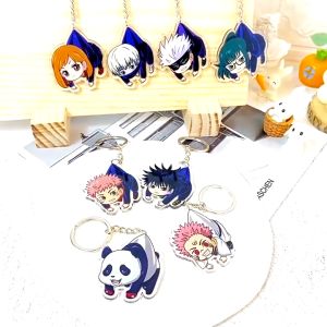 🇲🇾 Ready Stock Jujutsu Kaisen Double-sided Acrylic Keychain Cute Gojo Sukuna Yuji Itadori Megumi Inumaki Anime Pendant