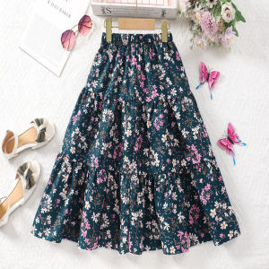 Long Skirt Teens Girl Clothes 8 9 10 11 12 Years Old Children Skirt Summer  Casual Fashion Floral Butterfly A-Line Birthday Gift