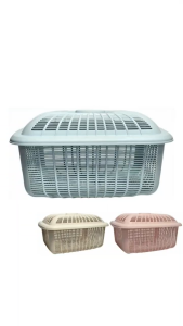 Rổ vuông có nắp nhựa VIỆT NHẬT - Đựng đồ đa năng chén bát rau trái cây - 3270