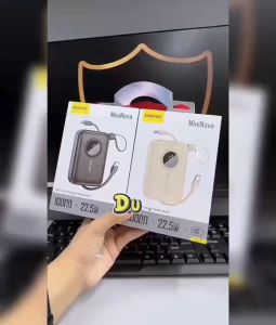 DUDAO K14 Power Bank 10000mAh | Built-in Cable Type-C + iOS | Fast Charging | 3C Certified | Powerbank Bateri Telefon