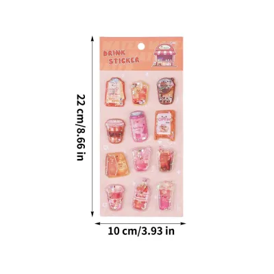 Miếng Dán Nổi 3D Hoạt Hình Sáng Tạo Nhiều Mẫu Mã Dễ Thương Phù Hợp Trang Trí Sổ Tay Trường Học Văn Phòng Phẩm