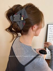 Retro Butterfly Knot Triangle Fabric Hair Claw Shark Clamp Advanced Sense Bun Hair Clip New 2025 Fashion Hair Accessories