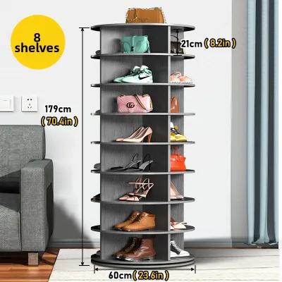 MLZH | Rotatable Multi-level Easy-to-assemble Floor Shoe Rack