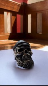 Pewterland Ringskull Pickpocket Cincin Tengkorak 3D Bahan Logam Timah Pria dan Wanita