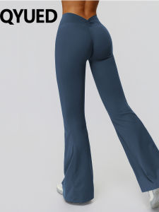 QYUED | High Waist Slimming Flare Fitness Pants