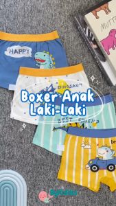 ByKiddos - (1PCS) Pakaian Dalam / Celana Boxer Anak Laki-Laki Motif Kartun Lucu Bahan Katun Lembut / Celana Dalam Anak Laki-Laki