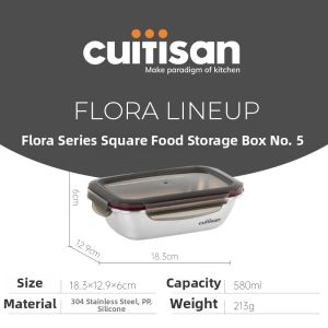 KUYISHI | Microwave-safe 304 Stainless Steel Lunch Box