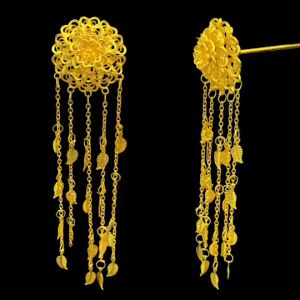 ชุดเครื่องประดับชุดไทย สำหรับล้านนา และล้ายดอกไม้ ปิ่นปักผมชูบทองแต่ง