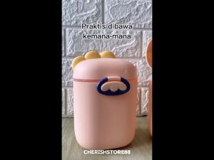 Kotak Tempat Penyimpanan Susu Bubuk Bayi DINO Perlengkapan bayi Tempat susu anak motif