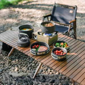 NatureHike | Outdoor Camping Cookware Set Portable Aluminum Frying Pan Kettle