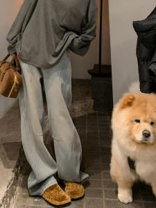 Womens High Waist Wide Leg Jeans Casual Washed Denim Pants Slimming Versatile Fashionable Autumn Winter Spring Seasonal Wear