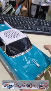 Speaker Aktif Super Bass Bentuk Mobil Classic WSTER WS-1965 Double Speaker Woofer Fungsi ( Bluetooth TWS Radio USB Memory Aux In Layar LCD Digital Roda Aktif Lampu Menyala Microphone Saat Telfonan ) | speaker bluetooth | salon bluetooth