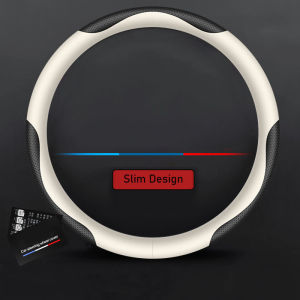 Genuine Leather Premium Steering Wheel Cover for Ford Explorer & Mustang