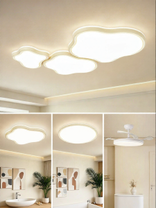 NVC | New Cream Clouds Living Room & Bedroom Ceiling Light Set