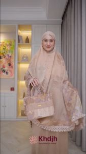 Khadijahlabel Mukena Dewasa Jumbo Premium Silk Renda Mewah Terbaru Arunika