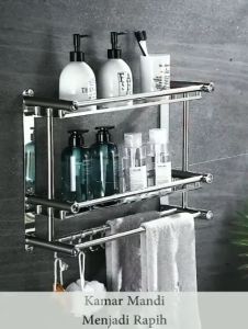 Rak Kamar Mandi Stainless & Tempat Rak Stainless Steel