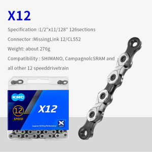 KMC Bike Chain X8 X9 X10 X11 X12 MTB Bicycle Chains 8 9 10 11 12 Speed Road Bike Current Mountain Bike for Shimano Bikes Part