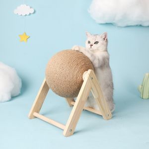 Cat Scratching Ball Toy Kitten Sisal Rope Ball Board Grinding Paws Toy Cats Scratcher Wear-resistant Pet Furniture Supplies