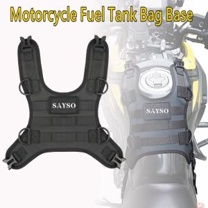 Motorcycle Fuel Tank Bag Base Vest Portable Motorbike Tank Bags Mounting Kit for Universal Off-road Motorcycle Fuel Tank Pack-