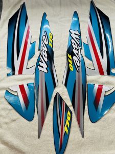 Bộ tem decal dán xe máy Honda Wave xương cá 2000 màu xanh dương zin thái siêu đẹp