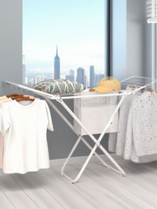 Floor Standing Folding Clothes Drying Rack Balcony Indoor Outdoor No Installation Required Home Hotel Use Y Type Drying Holder