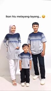 ShafaMarwa Baju Sarimbit Keluarga Tunik & Gamis Series Family Ayah Ibu Anak Cowok Cewek SM98 Misty