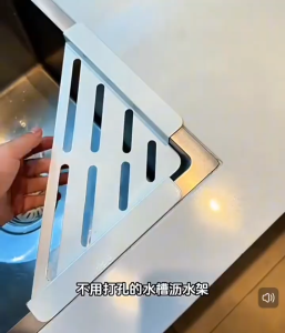 OHHDEER Rak Sudut Sinki Dapur Rak Span Saliran Jimat Ruang / Triangle Kitchen Sink Corner Drain Rack