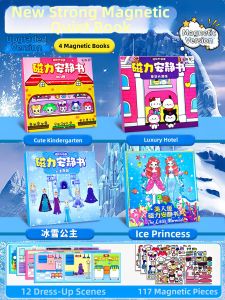 FUMENGLAN | Aisha Princess Cute Magnetic Sticker Quiet Book Dress-up Toy